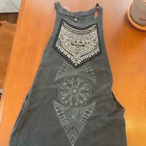 Truly Madly Deeply UO bohemian graphic T w silver embellishments